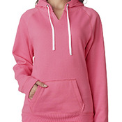 Ladies' Sydney Brushed V-Neck Hooded Sweatshirt