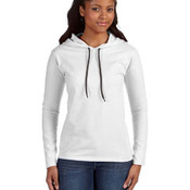 Ladies' Lightweight Long-Sleeve Hooded T-Shirt