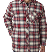 Men's Flannel Shirt Jacket with Quilt Lining