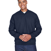 Adult Long-Sleeve Microfiber Crossover V-Neck Wind Shirt