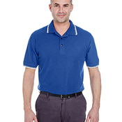 Men's Short-Sleeve Whisper Piqué Polo with Tipped Collar and Cuffs