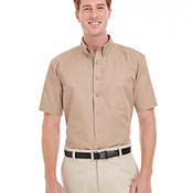 Men's Foundation 100% Cotton Short-Sleeve Twill Shirt with Teflon™