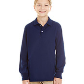 Youth SpotShield™ Long-Sleeve Jersey Polo