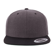 Adult 6-Panel Structured Flat Visor Classic Two-Tone Snapback