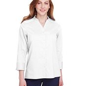 Ladies' Crown  Collection® Stretch Broadcloth 3/4 Sleeve Blouse