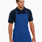 65% polyester / 35% cotton Deluxe Medium Bib Apron