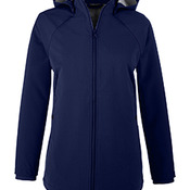 Ladies' City Hybrid Soft Shell Hooded Jacket