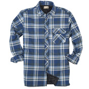 Men's Tall Flannel Shirt Jacket with Quilt Lining