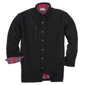 Men's Tall Canvas Shirt Jacket with Flannel Lining